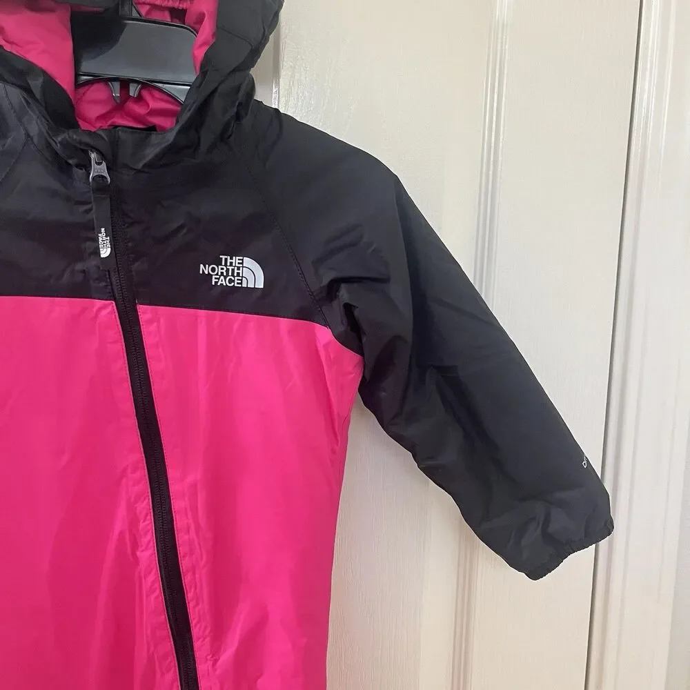 The North Face Insulated Tailout One Piece Snowsuit Pink Girls Size 18-24 Months